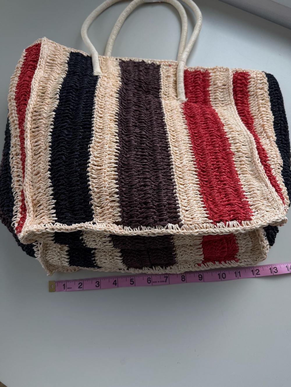 NWT Zara Woven Print Bag Multicolor - Picture 7 of 11
